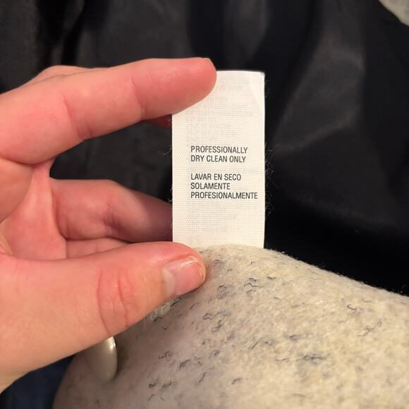 Vintage Mariel Wool Blend Coat 12 Ivory 80s Puff Sleeve Double Breasted USA Made - Picture 13 of 14